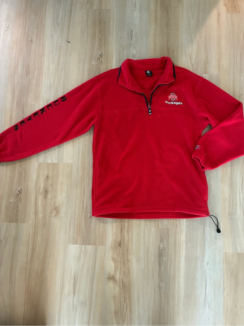 Ohio State Red Quarter-Zip Fleece Pullover